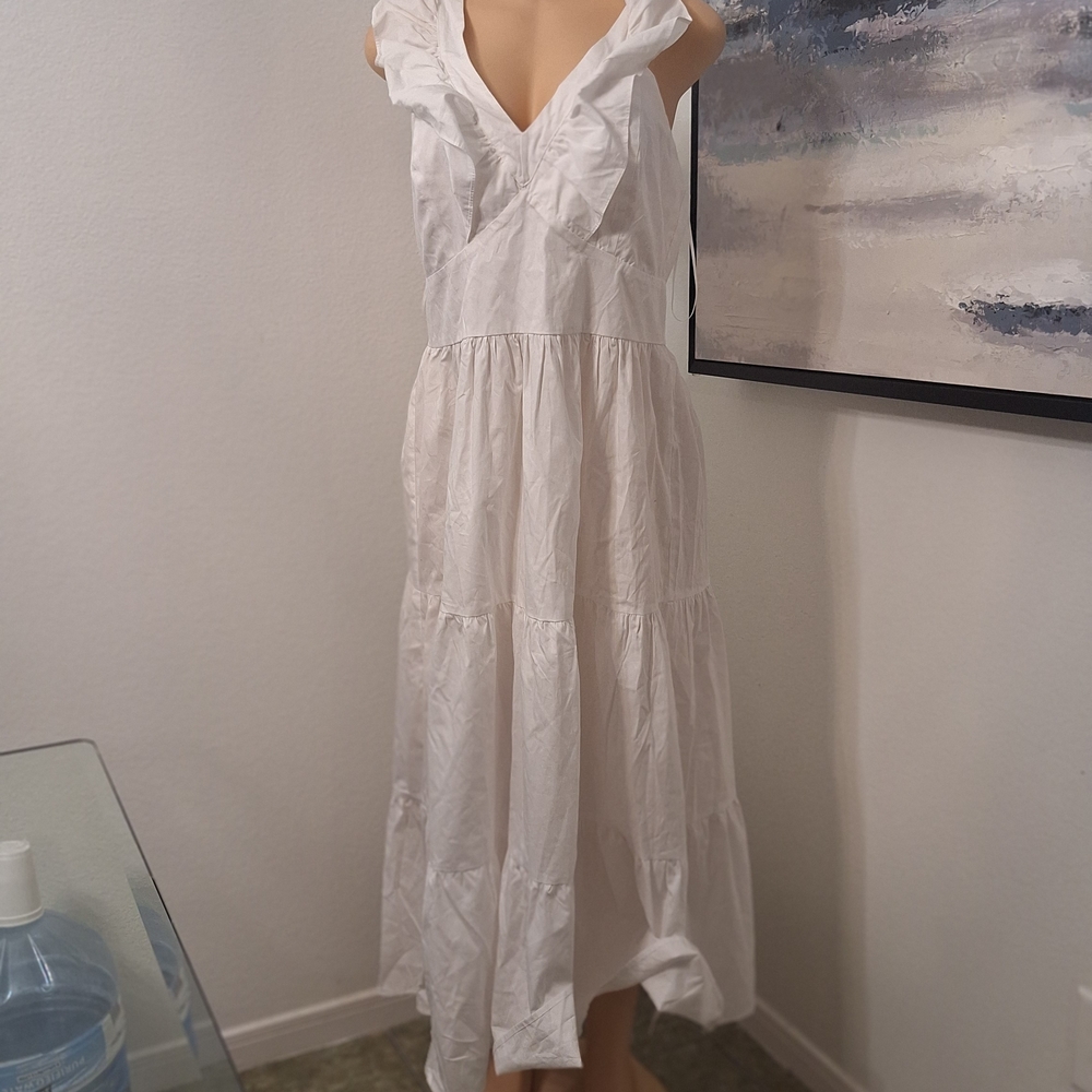 Francesca's Collections White Ruffled Tiered Sundress